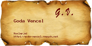 Goda Vencel névjegykártya